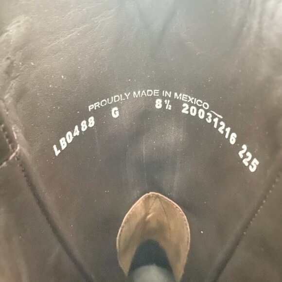 Lane LEXINGTON Womens Cowboy Boots Size 8.5 Brown Western Cowgirl Mid Calf Tall - Picture 9 of 11